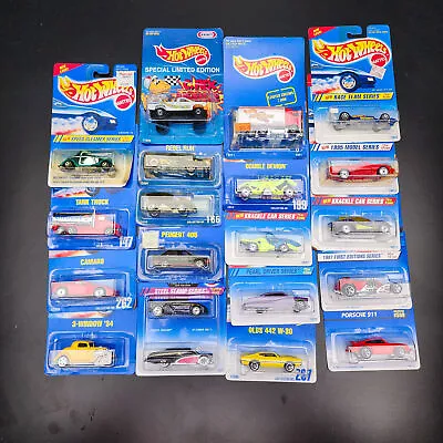 Hot Wheels Blue Card Collector 20 Cars Lot 1990s Some HTF Rare Vintage 🚗🔥 • $29