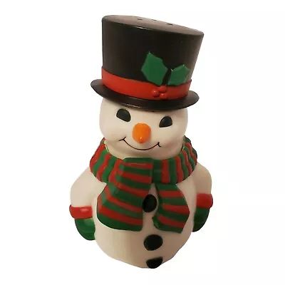 Snowman Top Hat Salt And Pepper Shakers Plastic 2 Pieces Christmas  • $8