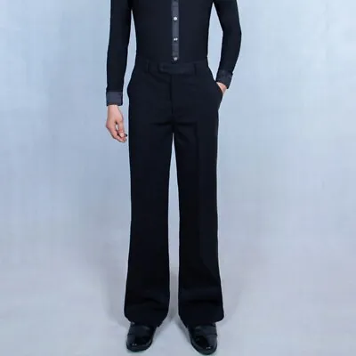 1x Men Ballroom Dance Pants Practice Trousers Latin Salsa Stretch Dance Pants • $32.99