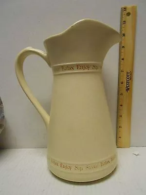 Hallmark Marjolein Bastin Pitcher Sip Savor Relax Enjoy 10  • $12.95