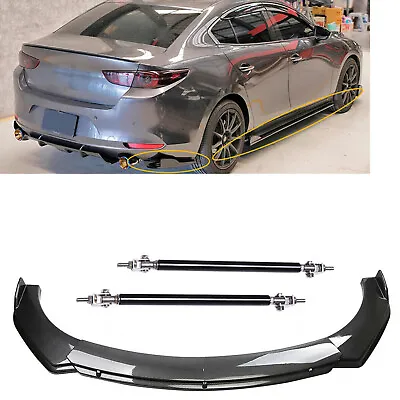 4Pcs Front Bumper Lip Splitter Spoiler Carbon Fiber For Mazda3 GS Sedan • $69.99