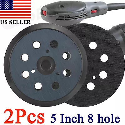 2Pcs 5  Orbital Sander Replacement Pad Hook Loop For Dewalt/Makita/Porter Cable • $11.29