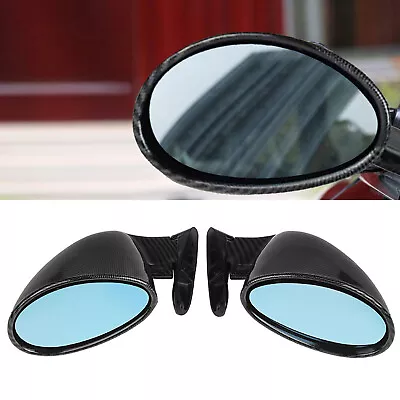 F1 Style 2Pcs/Set Racing Car Side Wing Rear View Mirrors Carbon Fiber Look • $29.45