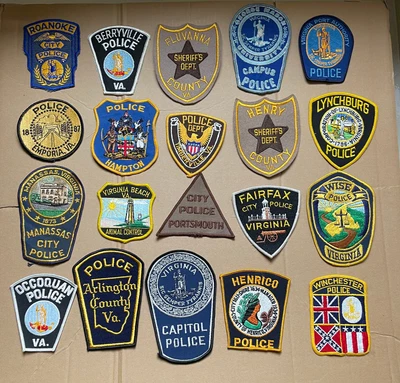 $199.99 • Buy #20 Vintage Virginia VA Police Patch Lot