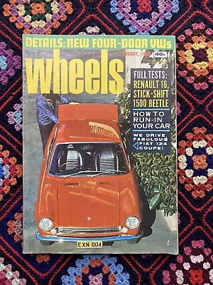 Vintage Wheels Magazine August 1968 Cars Automotive  • $20