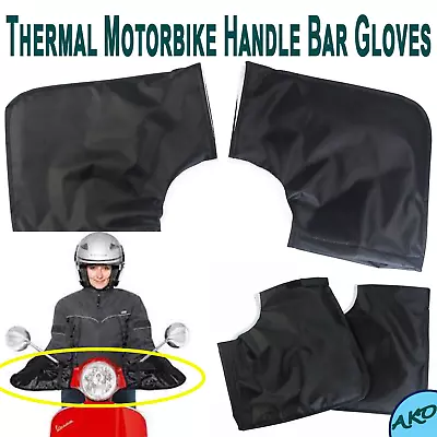 Thermal Motorcycle Handle Bar Muffs Motor Bike Hand Protector Mitts/gloves Uk • $9.95