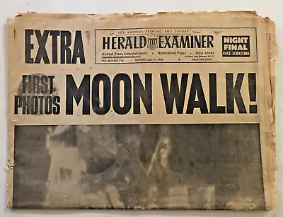 Los Angeles Herald  July 21 1969 Man Walks On The Moon Landing Neil Armstrong • $9.99