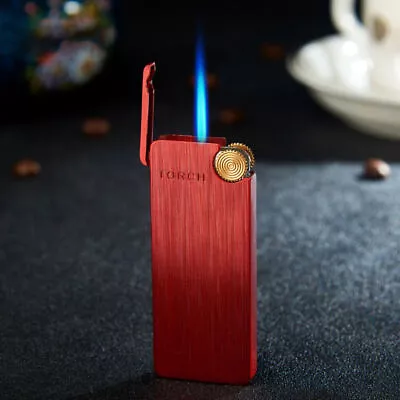 Refillable Torch Flame Windproof Butane Lighter Cigar Cigarette Lighters Jet Gas • $8.99