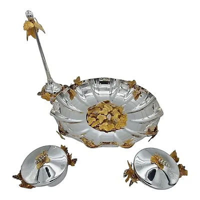 Mappin And Webb Rare Plated Items Include Large Bowl Rose Water Sprinkler & More • £140