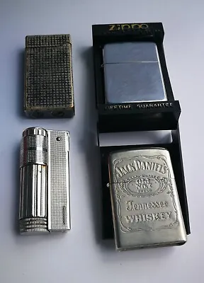 Lot Of 4 Vintage Gas Lighters Zippo Imco Triplex Flaminaire Zippo • £90