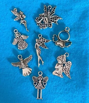 Tibetan Alloy Angel Charms Angels Fairy Fairies Antique Silver Lovely • £1.50