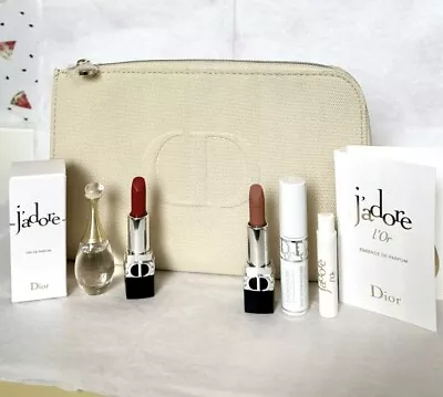 6PC DIOR Jadore EDP Mini/Lipsticks/Diorshow Lash Maximizer 3D/Jadore L'or/Pouch • $45