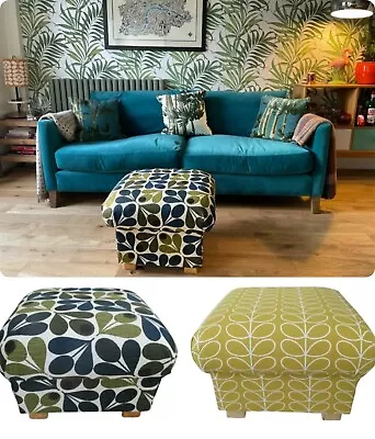 Handcrafted Footstool Pouffe Footstall Accent Orla Kiely Laura Ashley Designer  • £135.95