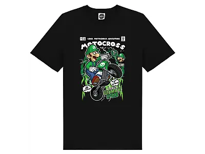 Luigi - Mario Kart Motocross Inspired - Comic Style T-Shirt / Hoodie • £12.89