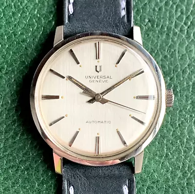 Vintage Universal Geneve Automatic Stainless Steel Wristwatch - Excellent • $599