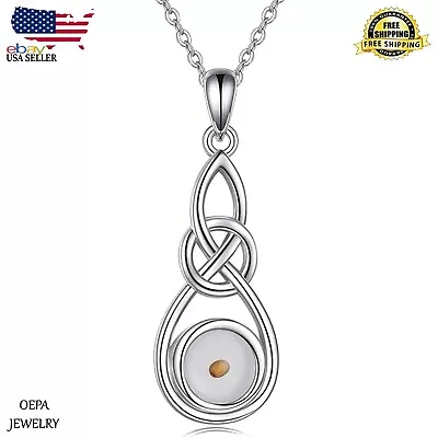 925 Sterling Silver Mustard Seed Faith Infinity Necklace For Women Necklace • $120