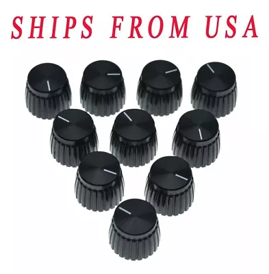 10* Guitar AMP Amplifier Knobs Black W/ Black Cap Push-on Fit Marshall Amplifier • $8.98