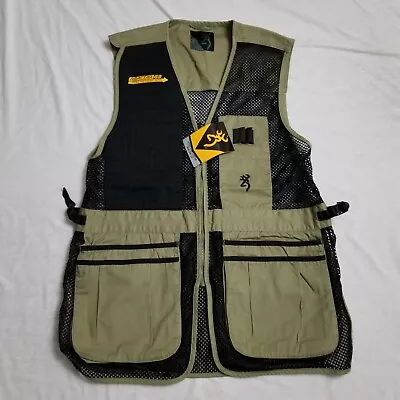 Browning Trapper Creek Mesh Shooting Vest Sage Black Green NEW Men's Size XL • $47.99