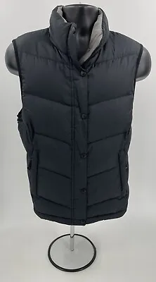 L.L. Bean Goose Down Black Puffer Vest Full Zip Closure Pockets Men's Large L • $34.49