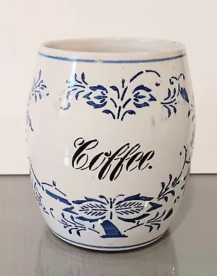 Vintage Blue White COFFEE Canister...Germany • $7.99