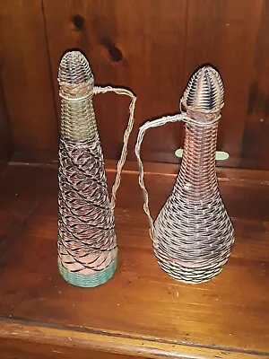 Vintage Wicker Wine Bottles  • $20