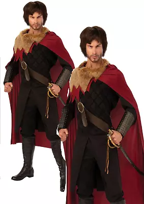 Medieval King Adult Mens Roman Warrior Knight Fancy Dress Costume • £30.99