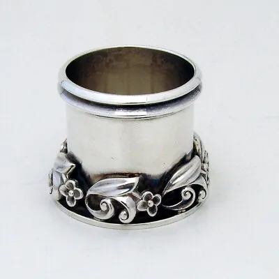 La Paglia Design Small Floral Cup Toothpick Holder Sterling Silver • $385.40