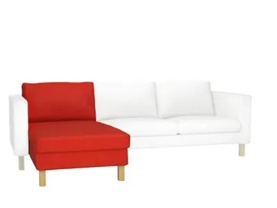 Genuine Ikea Karlstad Cover Add-on Chaise Longue - Korndal Red 601.212.16 • £175