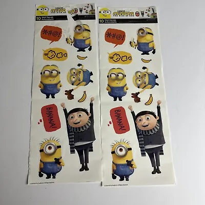 MINIONS The Rise Of Gru Wall Stickers 10 Decals  Despicable Me Room Decor • $7.99