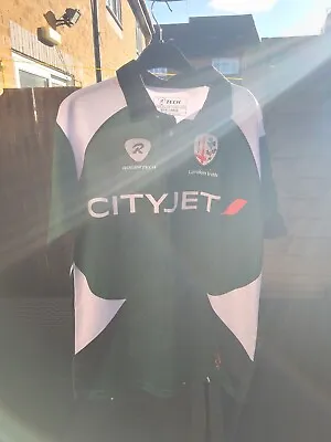 London Irish Signed Cityjet Rugby Shirt  Size XL • £49.99