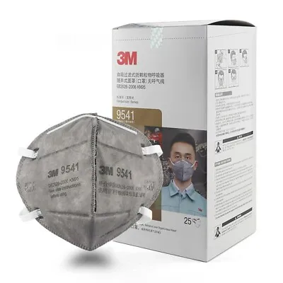 25PC Face Masks 3M 9541 KN95 N95 P2 Activated Carbon Particulate Respirator  • $74.99