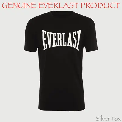 Everlast Mens Active Boxing Short Sleeve Black T Shirt Tee Brand New With Tags • $29.95