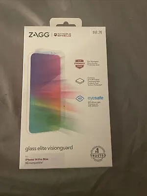 ZAGG InvisibleShield Glass Elite Visionguard Screen Protector IPhone 14 Pro Max  • $22
