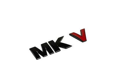 Rear Trunk Badge Emblem   MKV   High Gloss BLACK RED For VW Golf Jetta MK5  • $5.90