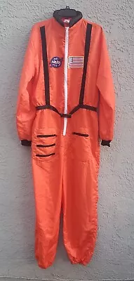 Mens Maxim Party  Orange Re Entry Astronaut Commander Costume Size 35 X 30 • $36.88