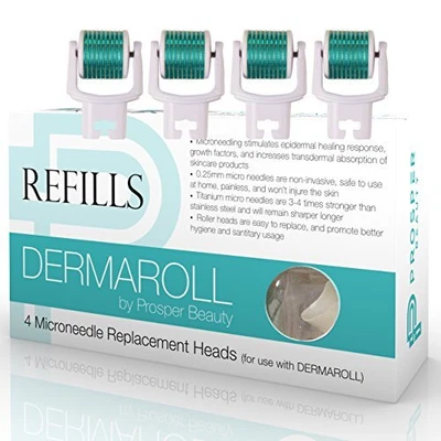 $64.94 • Buy Derma Roller Microneedle 4 Piece Refill Only Kit [DERMAROLL REFILLS 0.25mm By 