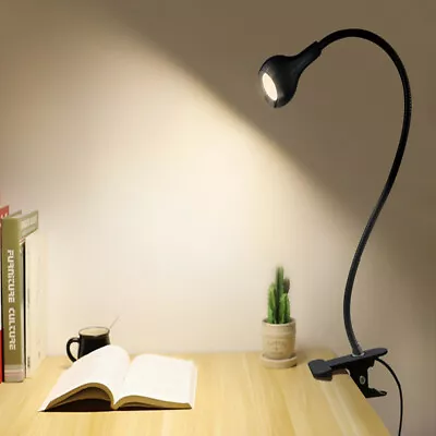 Flexible LED Table Lamp USB Desk Holder Clip Study Reading Book Feeding Bulb • $15.82