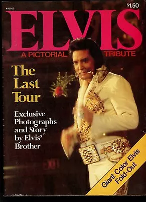 ELVIS A Pictorial Tribute THE LAST TOUR Fold-Out Giant Color Poster 1977 • $30