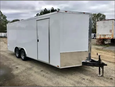 NEW 8.5X20 V-NOSE ENCLOSED CAR HAULER CARGO UTILITY TRAILER  LED'S 8.5 X 20 • $6495