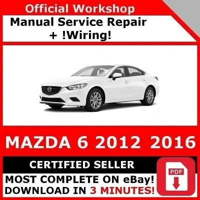 Factory Workshop Service Repair Manual Mazda 6 2012-2016 +wiring • $11.28