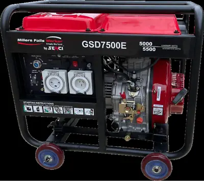 GENERATOR – 6.8kVa Diesel Open – Frame Part No.: GSD7500E • $1612.99