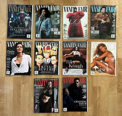 Vanity Fair Magazine Lot Of 10 2022-23 The Weeknd Channing Tatum Hollywood Issue • $27.99
