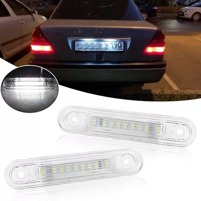 2x White 6000K LED License Plate Lights For 1993-1997 Mercedes-Benz W202 C-Class • $15.99