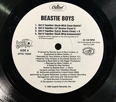 BEASTIE BOYS Get It Together 12” 4 Track DJ PROMO GRAND ROYAL 1994 Hip Hop Q-Tip • $25