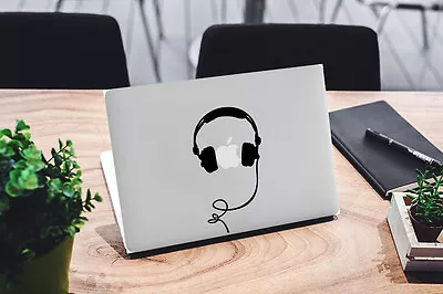 £4.79 • Buy Headphones Decal For Macbook Pro Sticker Vinyl Laptop Mac Air Notebook Music DJ