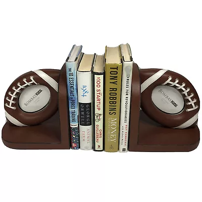 Bombay Kids Leather Wrapped Football Shaped Bookends - Rare!! • $29.99