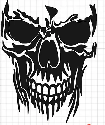 $2.75 • Buy Evil Skull Sticker Scary Skeleton Decal Car Truck Window Vinyl  Turbo 2.0
