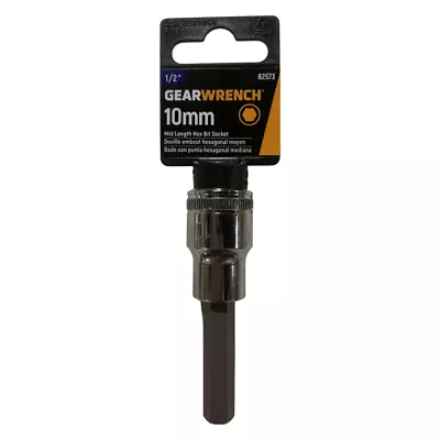 GearWrench 1/2  Drive 10mm Mid Length Hex Bit Socket 82573 • $10.35