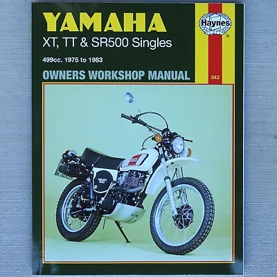 1975-1983 Yamaha XT TT SR 500 XT500 TT500 SR500 HAYNES REPAIR MANUAL 342 • $29.95