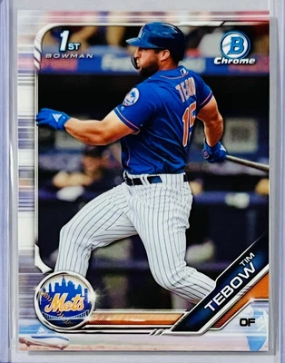 $0.99 • Buy Tim Tebow 2019 Bowman 1st Chrome Card #BCP-156 Prospect Rookie Sharp Clean PWE